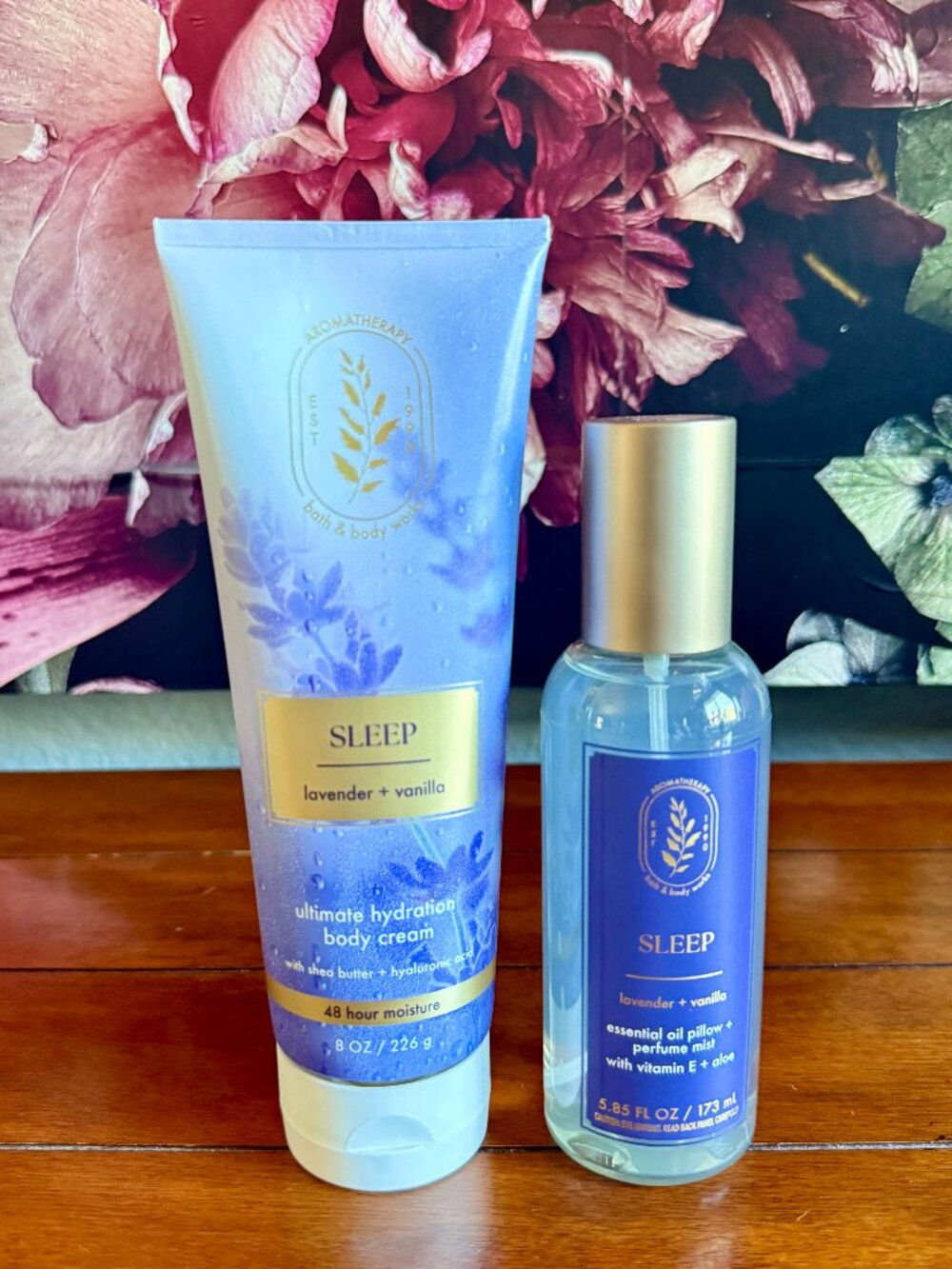 NEW 2-Pc LAVENDER VANILLA Body Cream & Essential Oil Bath & Body Works